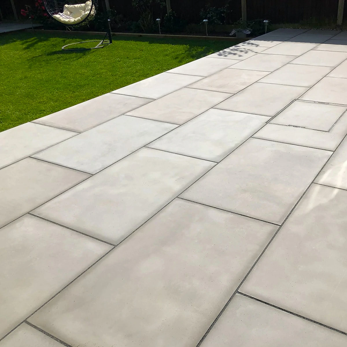 Kandla Grey Indian Sandstone Paving Slabs  - Sawn & Honed - 1200x600 - 20mm